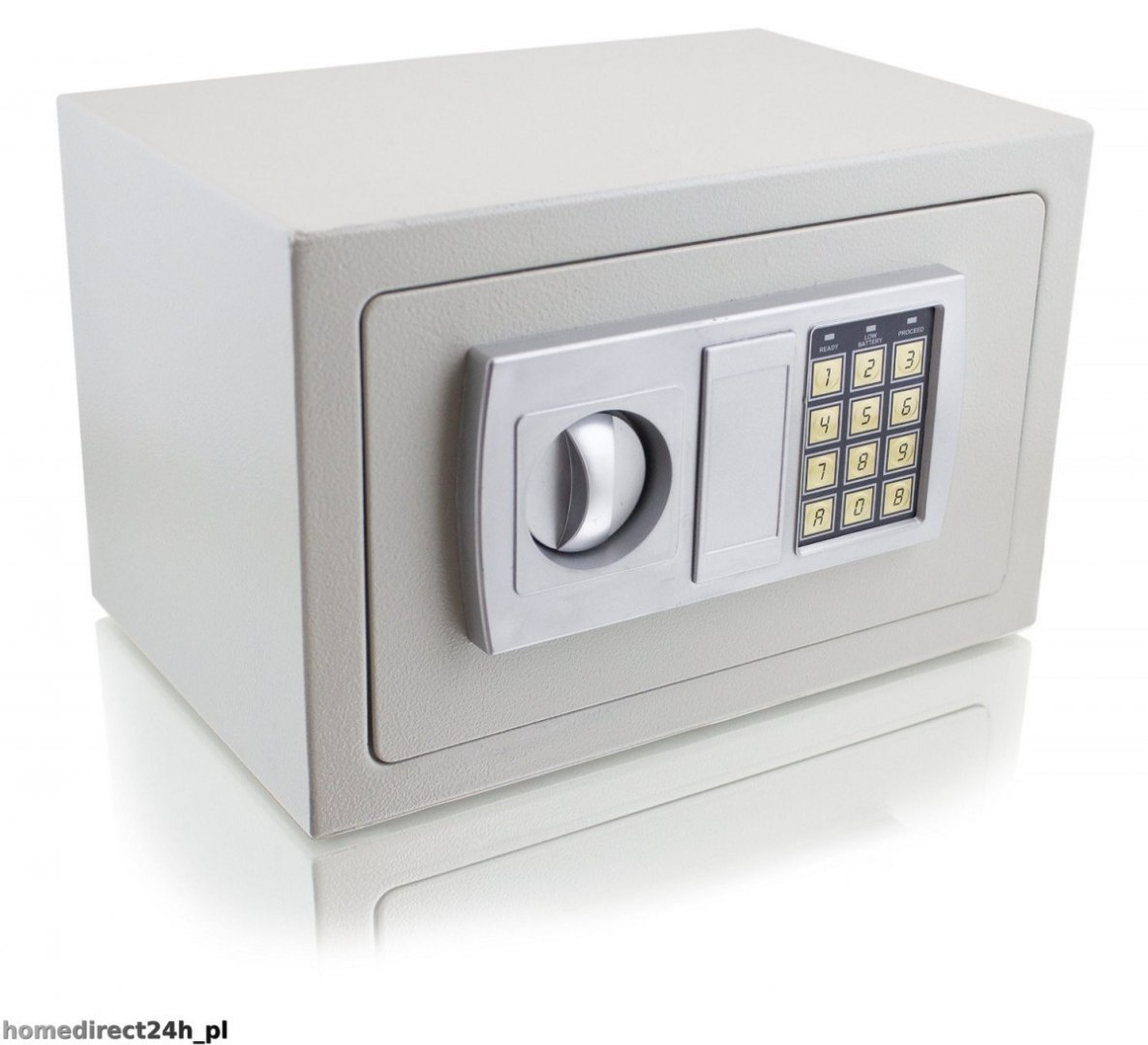 Nábytkový sejf s elektronickým zámkem světle šedý Pancéřová skříňka na šifru M14209